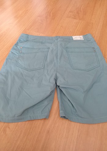 Kadın Mavi Denim Bermuda Şort - Görsel 2