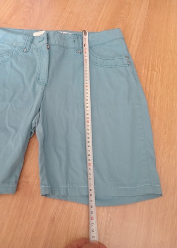 Kadın Mavi Denim Bermuda Şort - Görsel 4