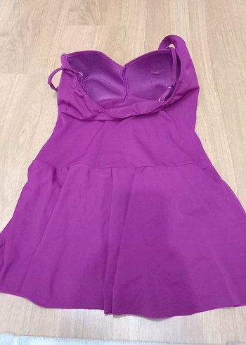 Etekli Mor Midi Kadın Mayo - Görsel 2