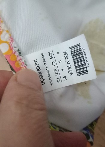 Boncuk Detaylı Renkli Bağlamalı Bikini Üstü - Görsel 3