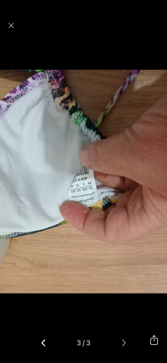 Çok Renkli Bağlamalı Bohem Bikini Üstü - Görsel 3