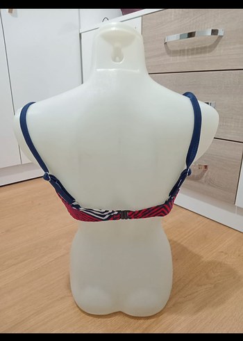 Renkli Pilili Strappy Mini Bikini Üstü - Görsel 2