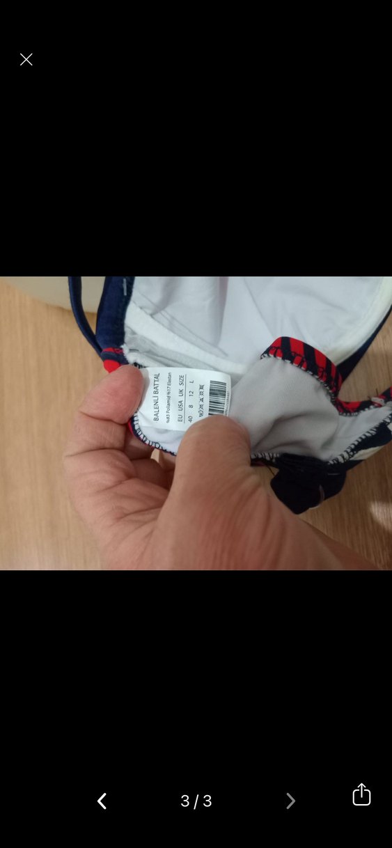 Renkli Pilili Strappy Mini Bikini Üstü - Görsel 3