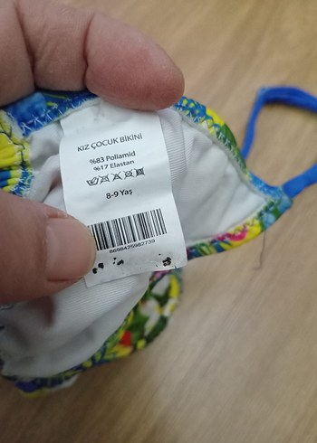 Renkli Bağlamalı Tropikal Desenli Bikini Üstü - Görsel 3