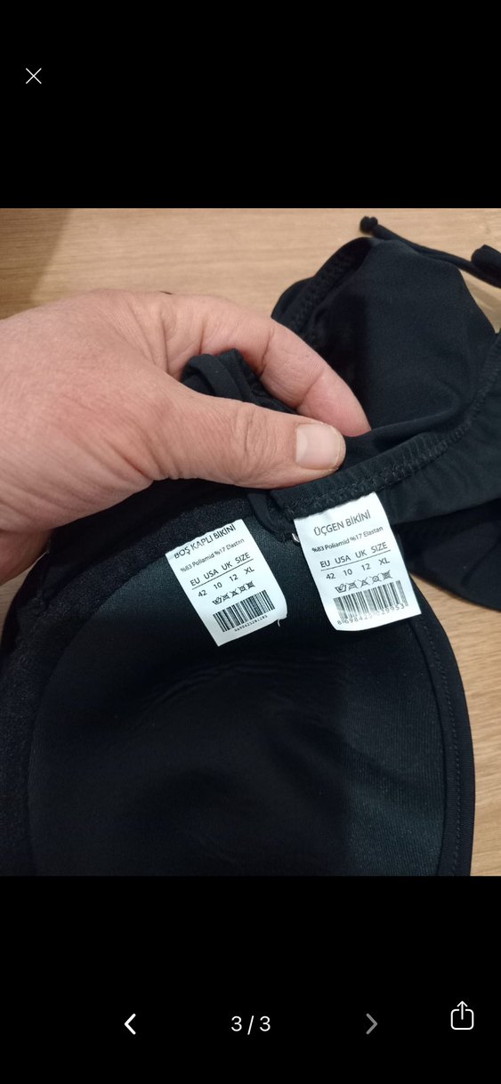 Siyah Mini Bantlı Strappy Bikini - Görsel 3