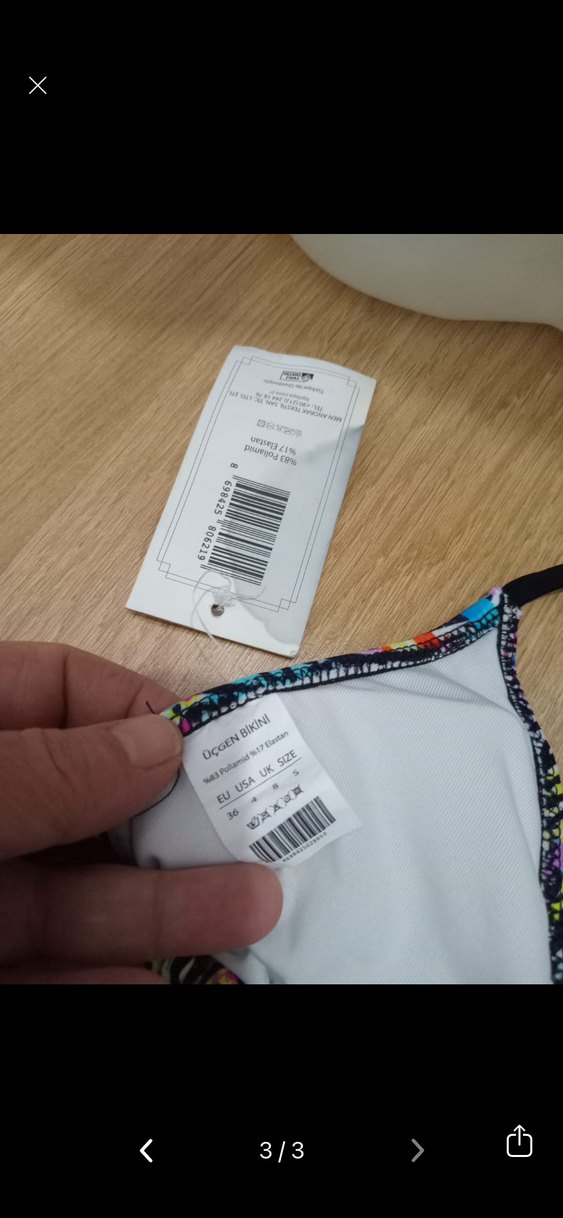 Renkli Bohem Boncuklu İp Askılı Bikini Üstü - Görsel 3