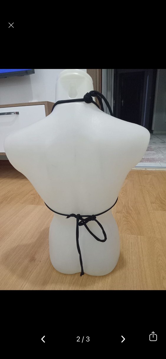 Renkli Bohem Boncuklu İp Askılı Bikini Üstü - Görsel 2