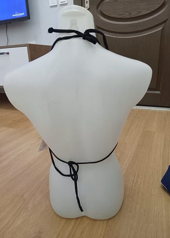 Renkli Bağcıklı Boncuklu Mini Bikini Üstü - Görsel 2