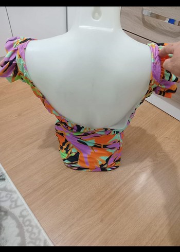 Renkli Fırfırlı Mini Kadın Mayo - Görsel 2