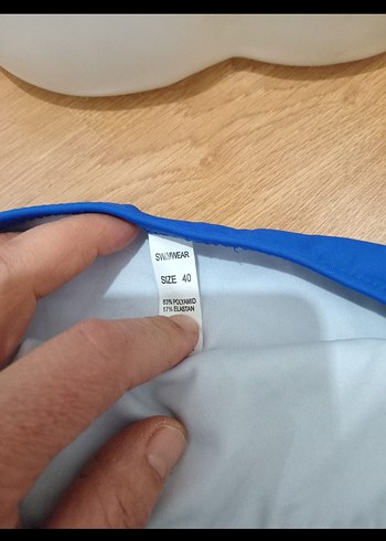 Kadın Mavi Mini Fırfırlı Bikini - Görsel 3