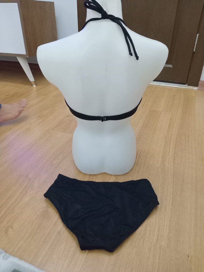 Siyah Mini Strappy Bikini - Görsel 2