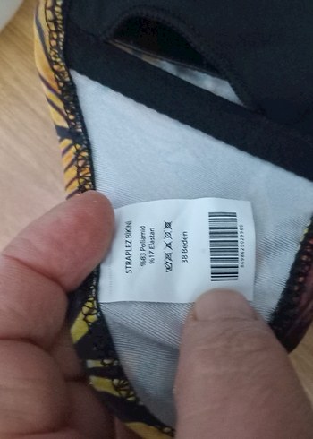 Kadın Çok Renkli Bohem Mini Bikini Üstü - Görsel 3