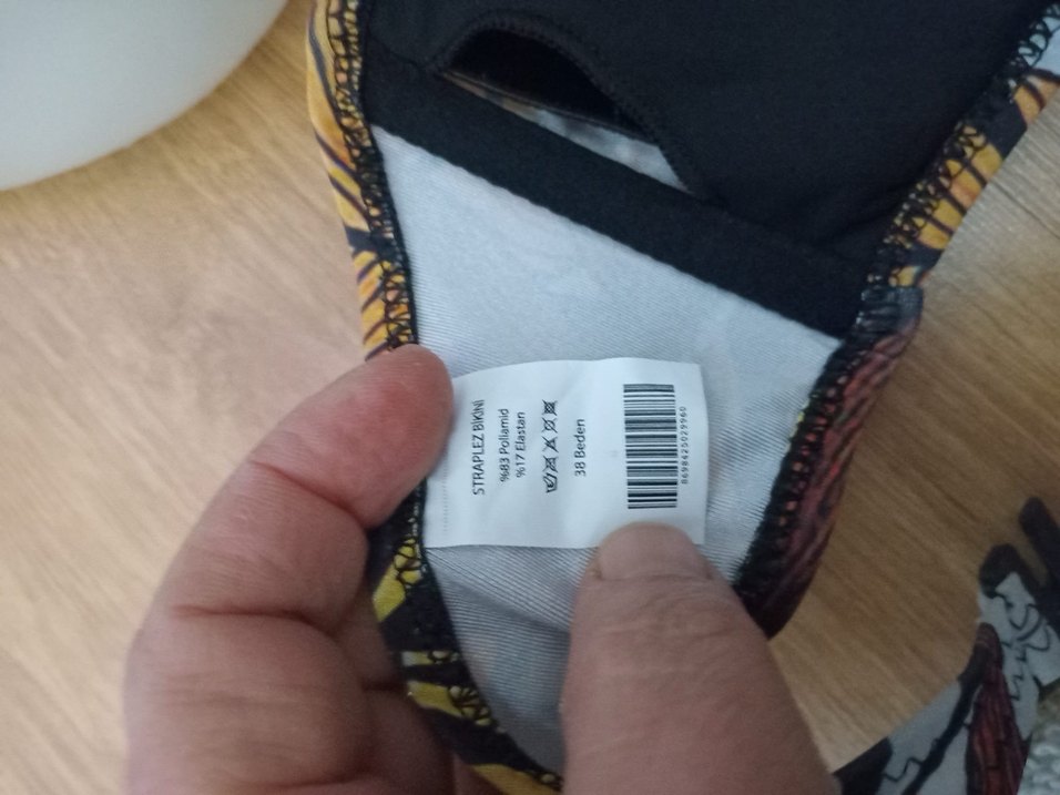 Kadın Çok Renkli Bohem Mini Bikini Üstü - Görsel 3