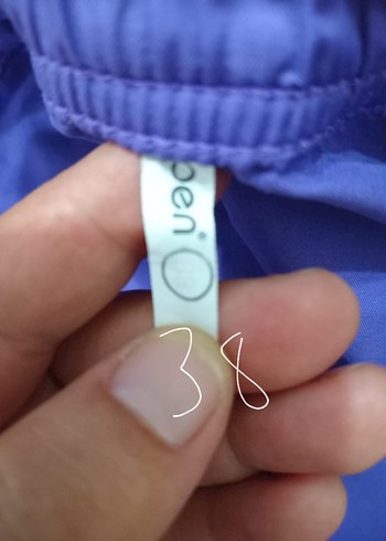 Diğer Mavi Kemerli Mini Şort