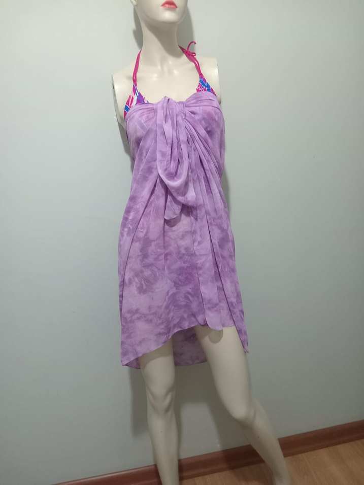 Bohem Mor Mini Bağlamalı Pareo - Görsel 4