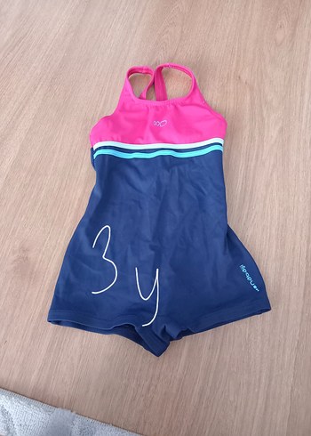Renkli Çizgili Kız Çocuk Spor Mayo
