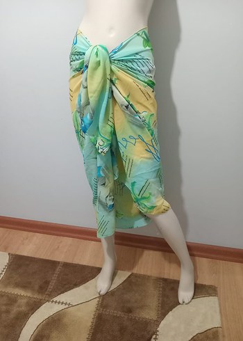 Bohem Çok Renkli Uzun Pareo - Görsel 4