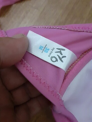 38 Beden pembe Renk Bikini tek üst askı kısmında tadilat