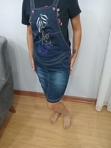 Denim&Co Bahçıvan kot elbise