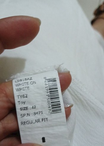 42 Beden beyaz Renk Dantel Detaylı Beyaz Midi Boy Elbise