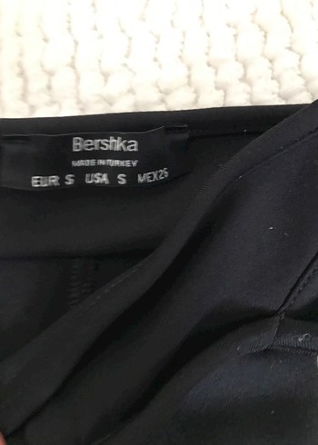 Bershka Siyah Yırtmaçlı Kadın Tayt
