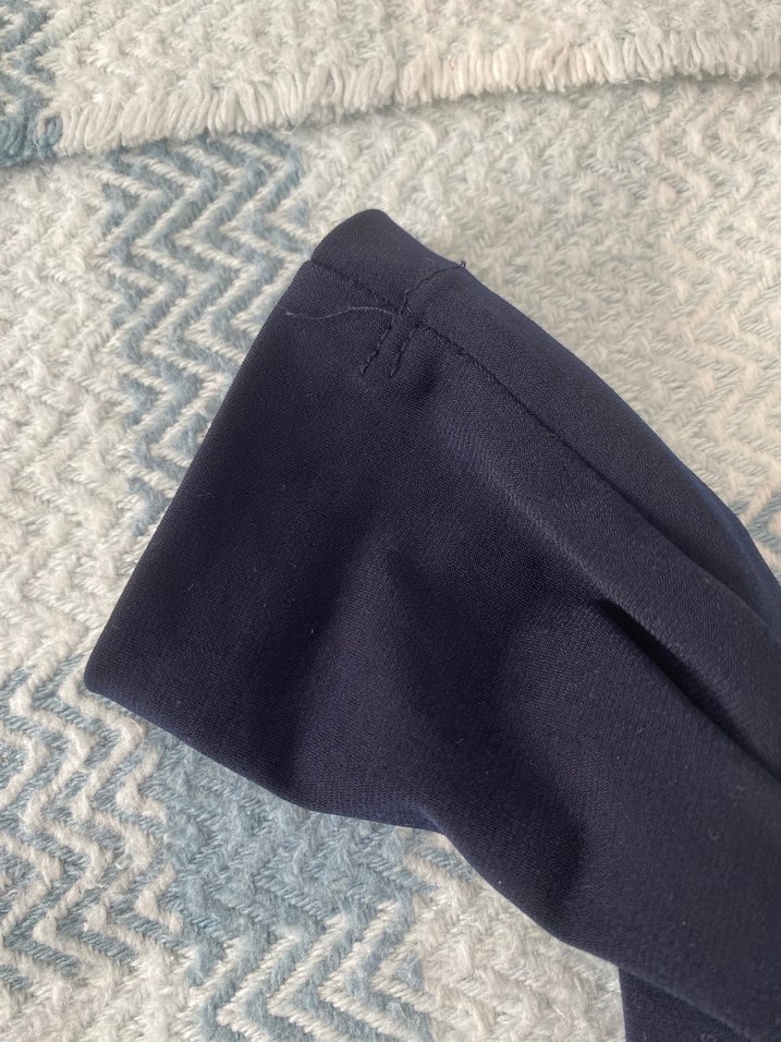 Lacivert Bisiklet Yaka Bluz - Görsel 4