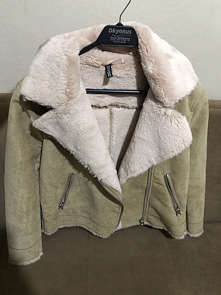 H&M Bej kürklü mont