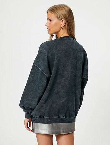 m Beden lacivert Renk Koton Sweatshirt