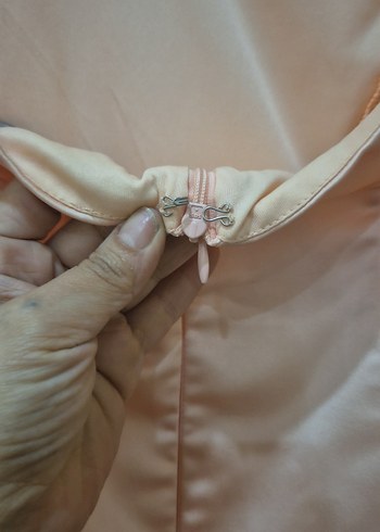 Nakışlı Pembe Midi Abiye Elbise - Görsel 6