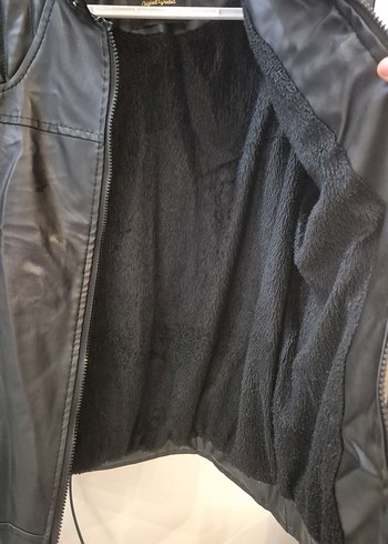Siyah Deri Biker Ceket - Görsel 2