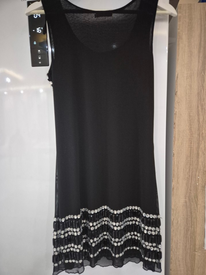 Boncuk İşlemeli Siyah Midi Abiye Elbise - Görsel 5