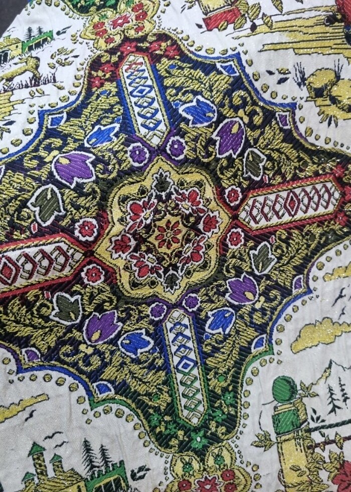 Dönem ürünü goblen yatak örtüsü  - Görsel 4