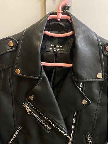 m Beden siyah Renk PULL&BEAR DERİ CEKET