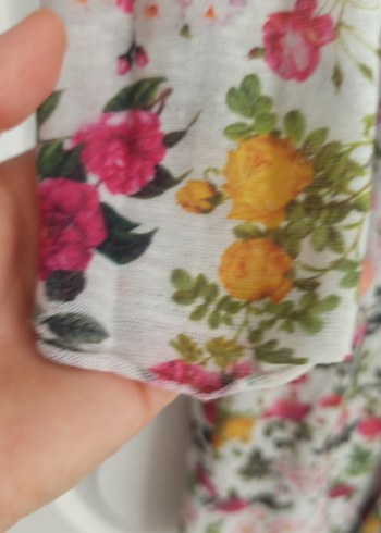 xl Beden Çiçek Desenli Uzun Pamuklu Kadın Kimono