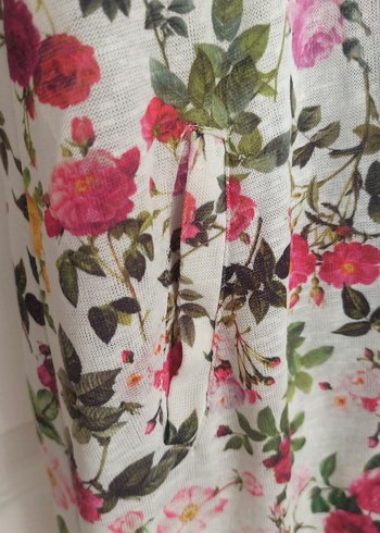 LC Waikiki Çiçek Desenli Uzun Pamuklu Kadın Kimono