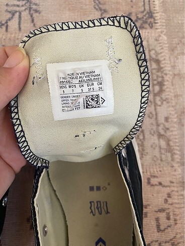 38 Beden siyah Renk Converse