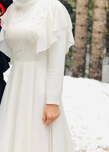 36 Beden beyaz Renk Nikah elbisesi