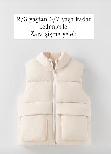 Zara krem şişme yelek