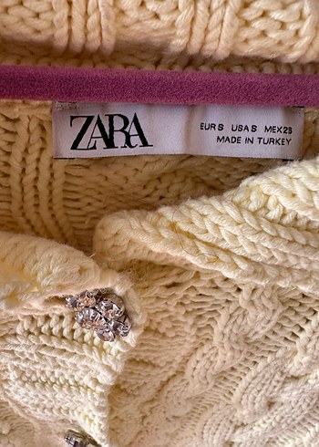 sari Örgü Kadın Hırka - Görsel 4