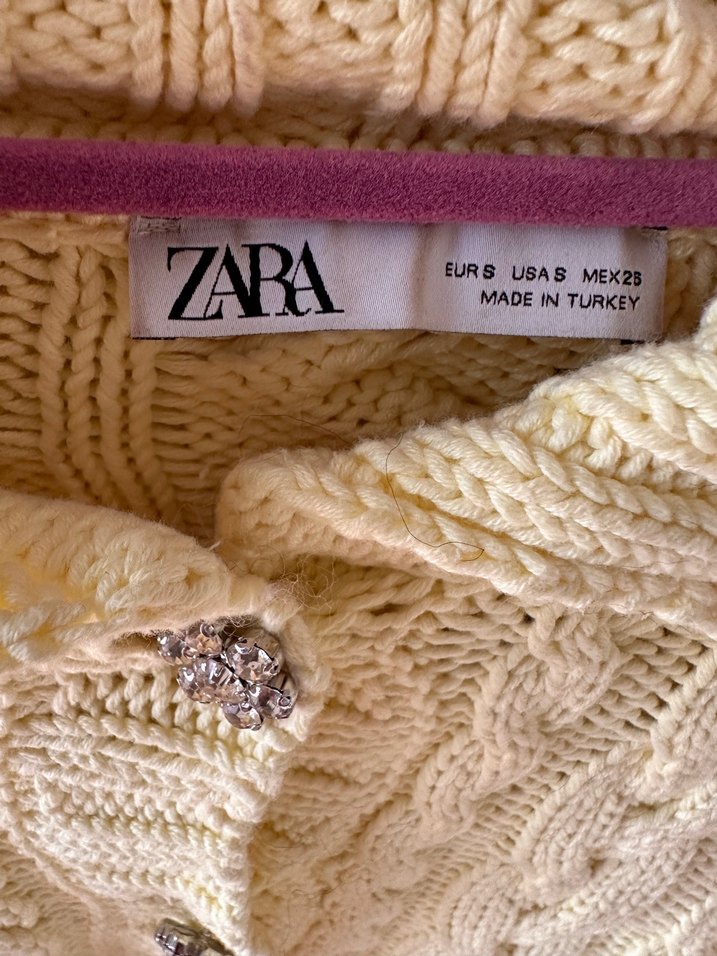 sari Örgü Kadın Hırka - Görsel 4