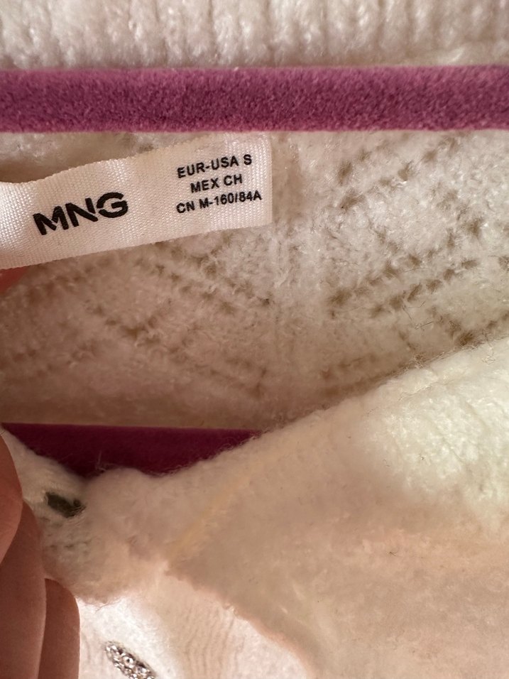 Beyaz Örgü Kadın Hırka - Görsel 2