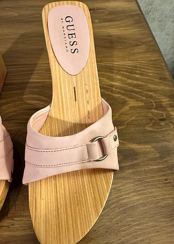Guess Pembe Ahşap Topuklu Kadın Terlik - Görsel 4