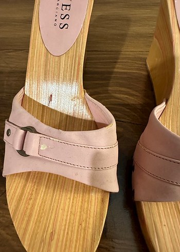 Guess Pembe Ahşap Topuklu Kadın Terlik - Görsel 5