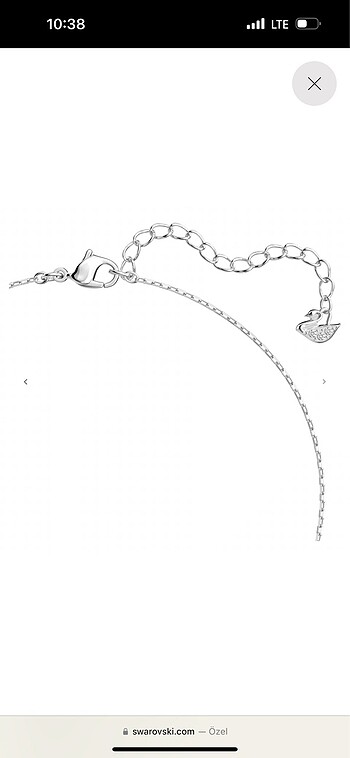 Beden swarovski kalp Mesmera Attract Kolye
