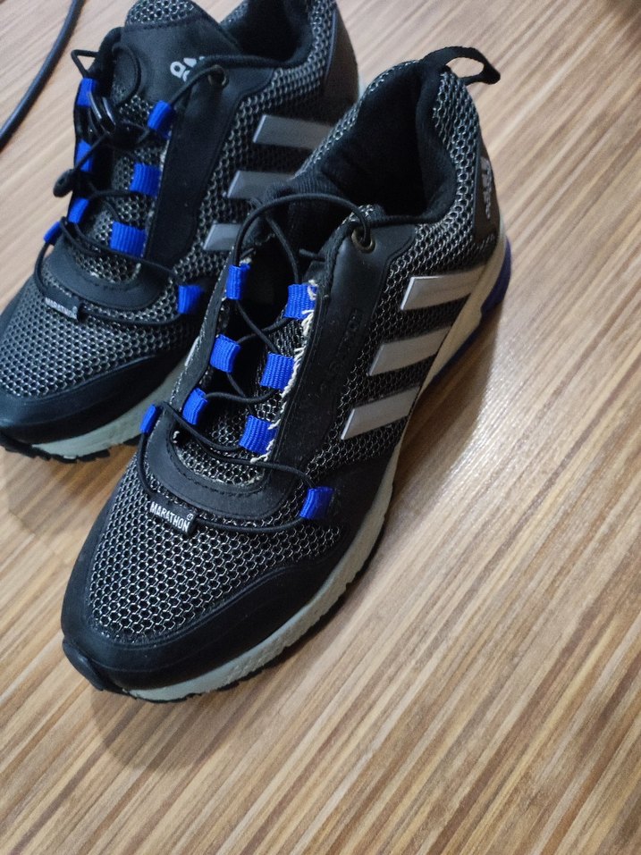 Erkek Siyah Mavi Adidas Koşu Ayakkabısı - Görsel 2