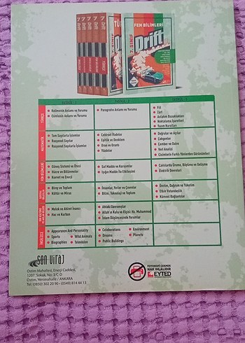 7. Sınıf Drift Matematik-3 Hazırlık Kitabı