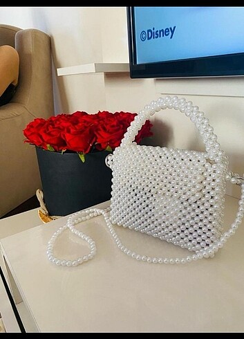 Kadın incili kol çantası 
