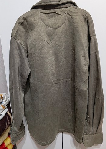 Gri Keten Düğmeli Erkek Gömlek 13 /14yaş - Görsel 4