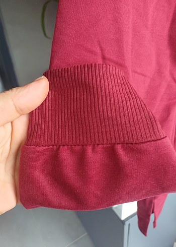 Kadın Bordo Uzun Kollu Sweatshirt - Görsel 5