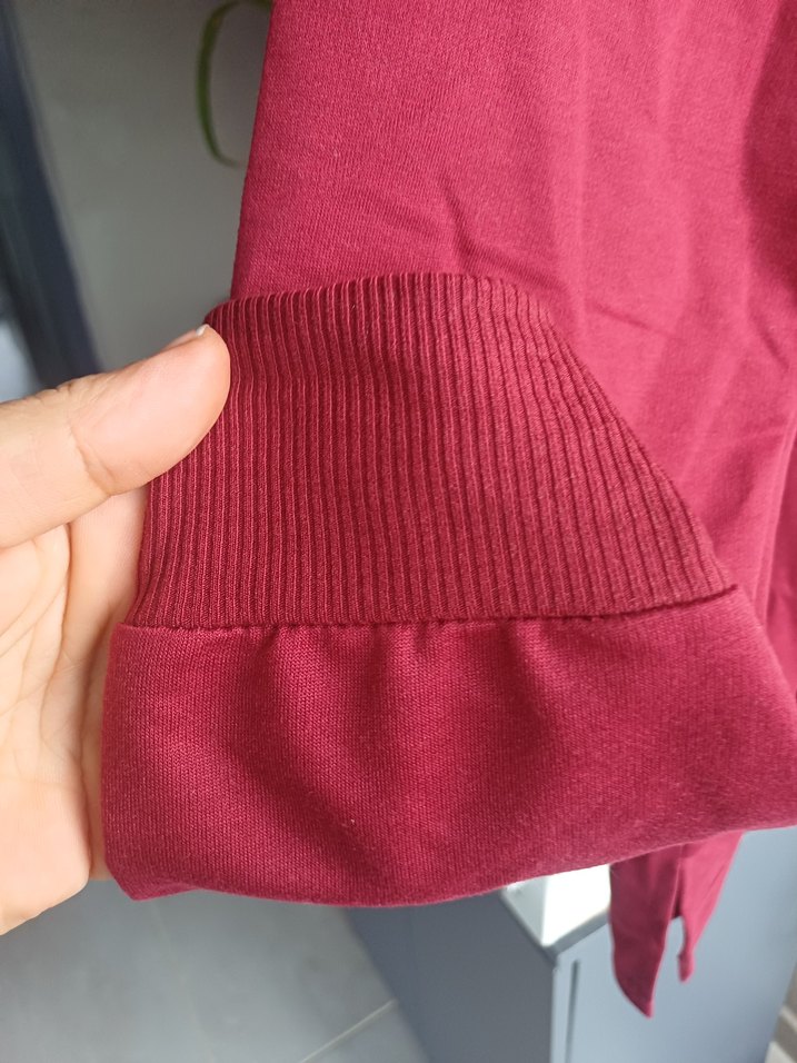 Kadın Bordo Uzun Kollu Sweatshirt - Görsel 5